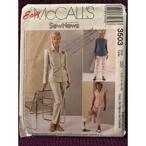 McCalls Sewing pattern3503 suit sewing pattern sz 12 14 16 18
